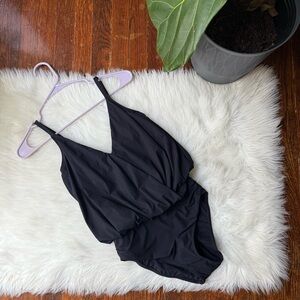 Gottex Black One Piece Slimming Swimsuit NWT